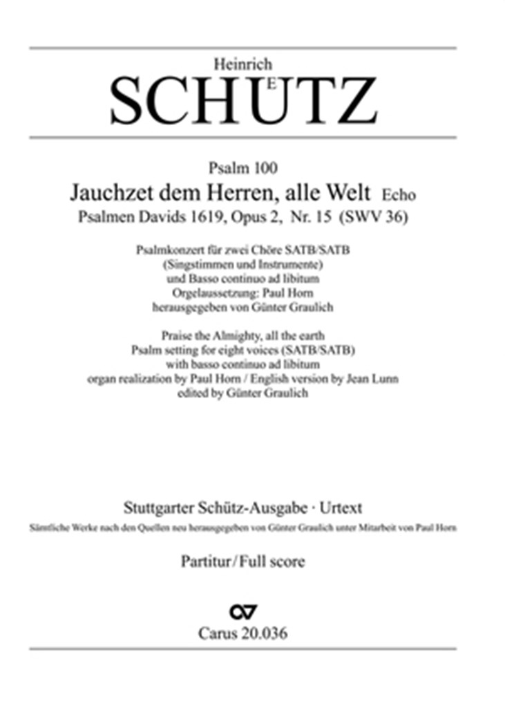 Jauchzet dem Herren, alle Welt SWV 36